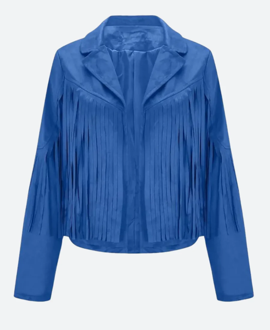 The Voice S27 Hailey Wright Fringe Leather Jacket