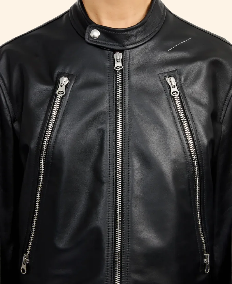 The Voice S28 Michael Buble Leather Jacket Collar Image