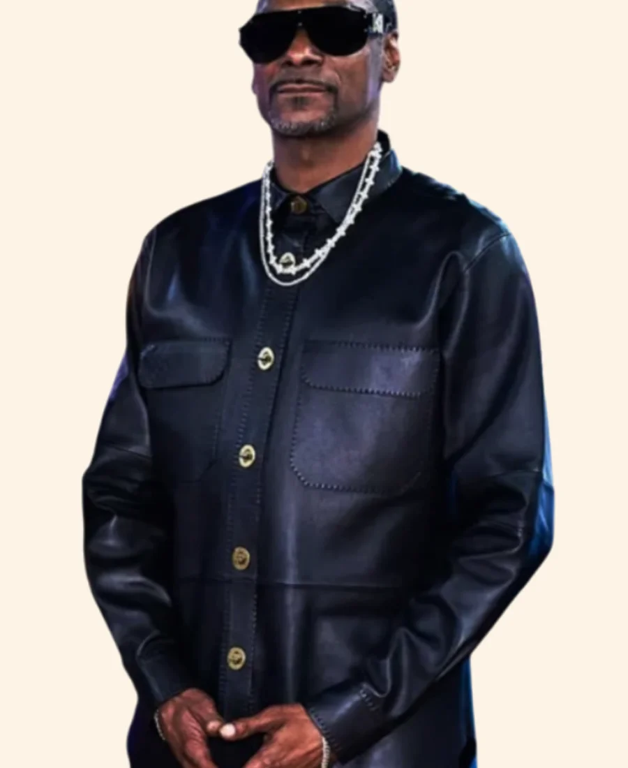 The Voice S28 Snoop Dogg Leather Jacket Front Image