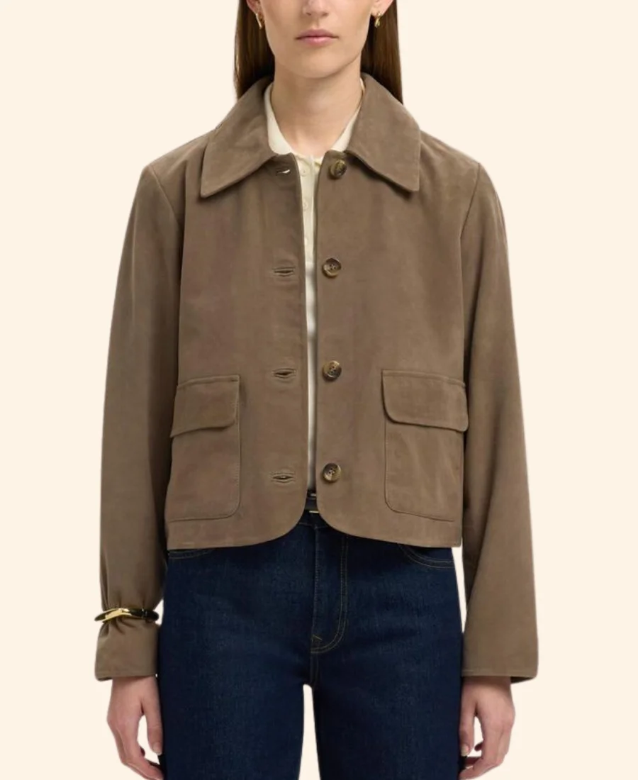 The Walking Dead Daryl Dixon S03 Isabelle Carrière Suede Leather Jacket Full Image