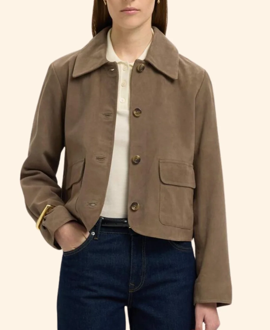 The Walking Dead Daryl Dixon S03 Isabelle Carrière Suede Leather Jacket