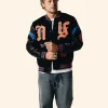 The Wild Collective New York Knicks Varsity Jacket Front Image