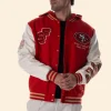 The Wild Collective San Francisco 49ers Hooded Varsity Jacket Front Image