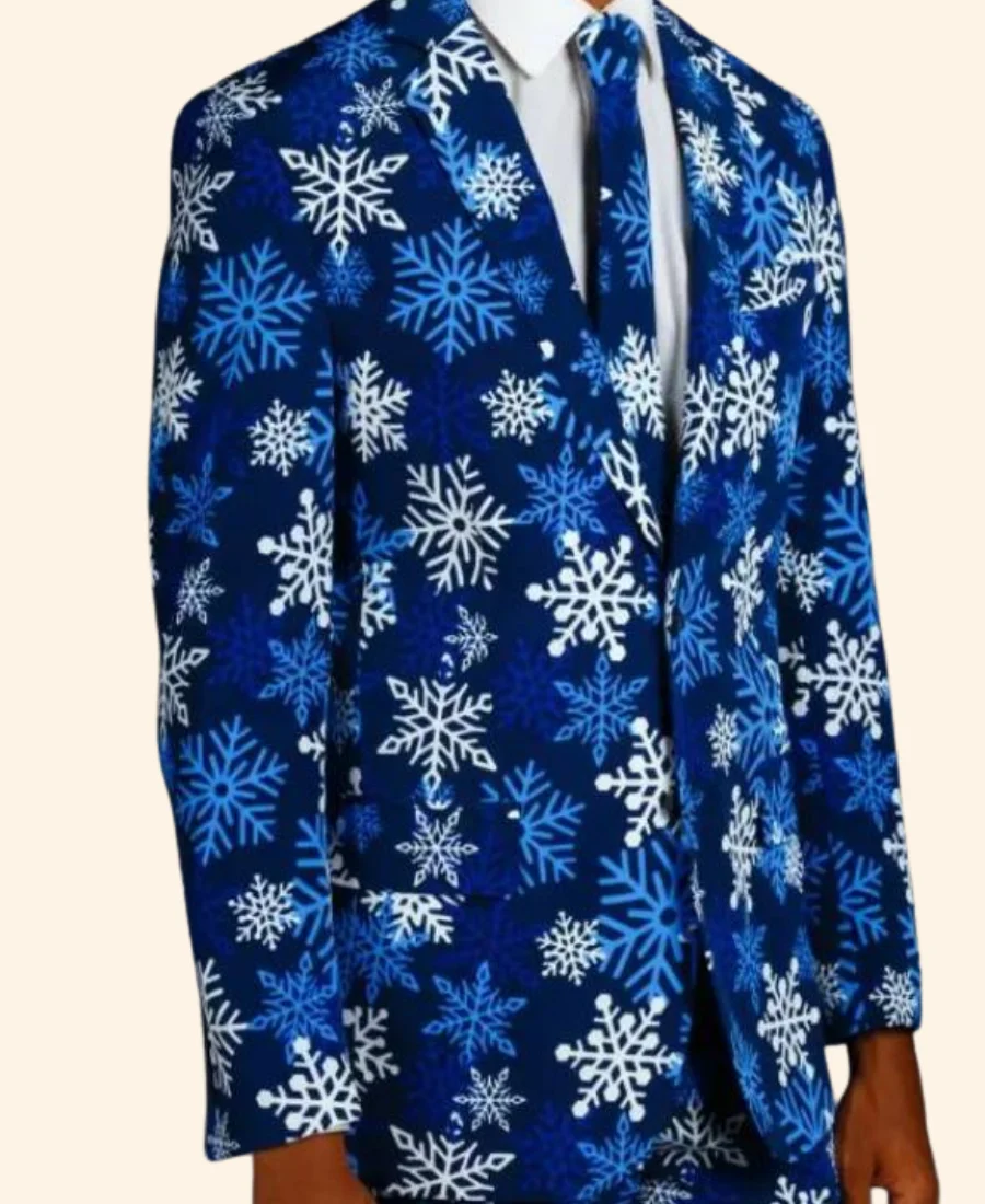 The Young Frosty Snowflake Christmas Blazer Front Image