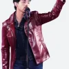 Times Square Performance Joe Jonas Leather Jacket Front Image