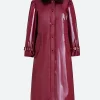 Today Show Dylan Dreyer Leather Trench Coat Front Image