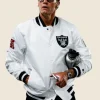 Tom Brady Raiders White Jacket Front Image