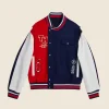 Tommy x Mercedes F1 x CR Back Logo Varsity Jacket Front Image