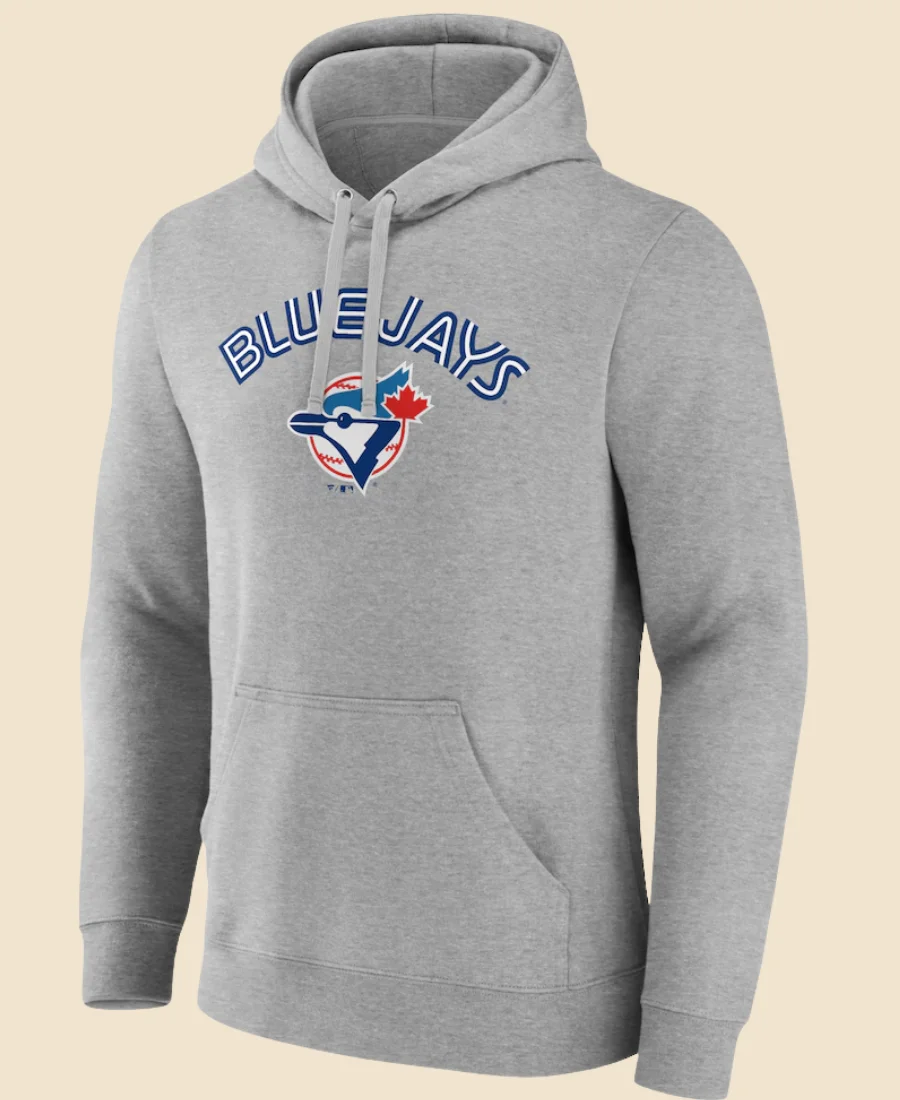 Toronto Blue Jays Grey Wahconah Pullover Hoodie Front Image