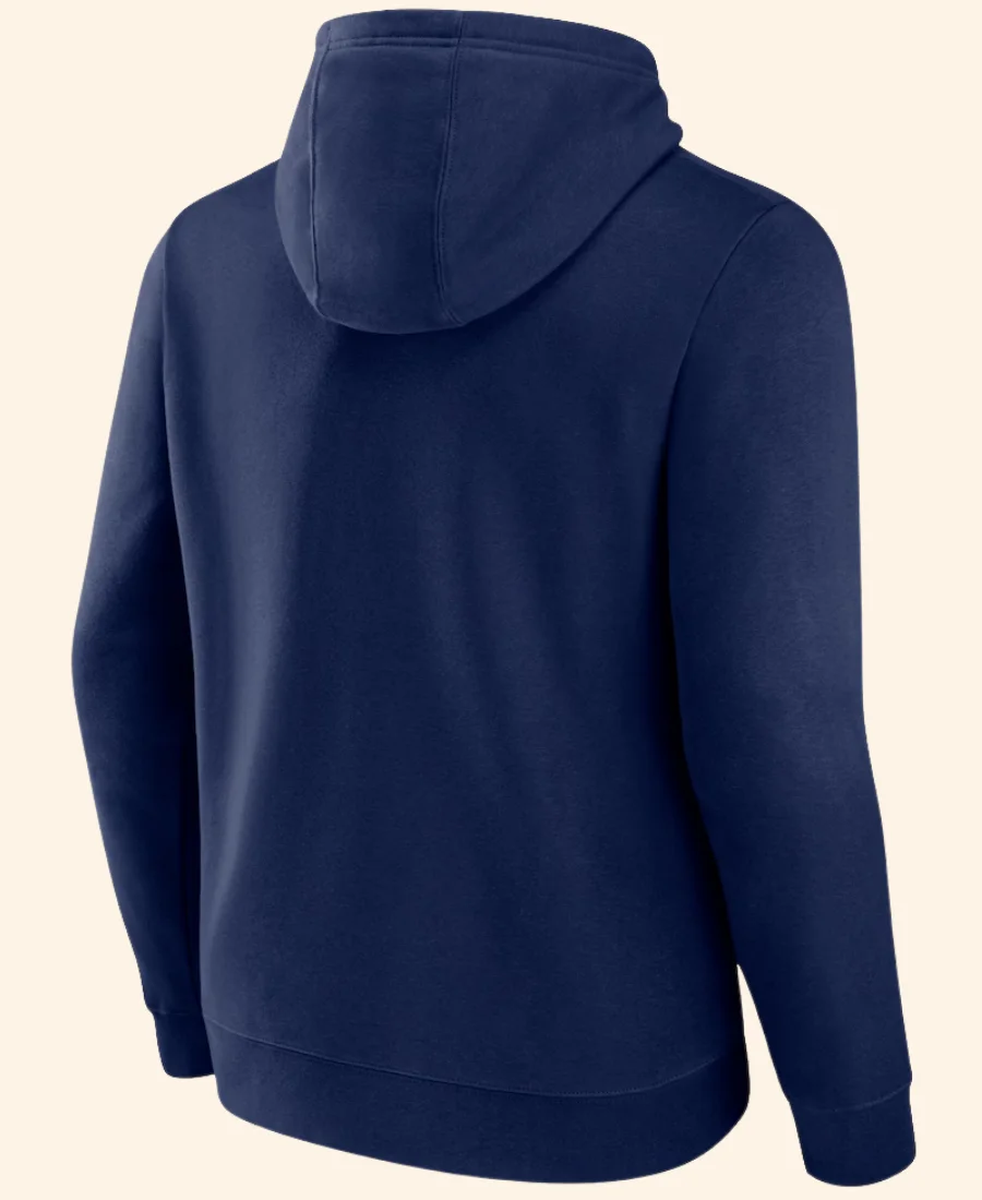 Toronto Blue Jays Navy Logo Pullover Hoodie Back Image