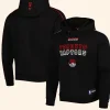 Toronto Raptors Black Team Bounce Hoodie Front And Back Image