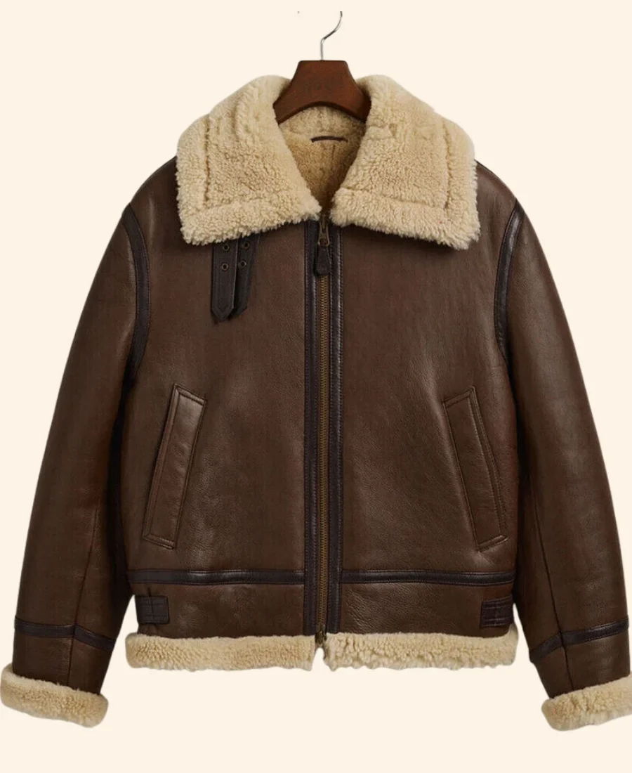 Tu Vois Comment PLK Brown Shearling Jacket Front