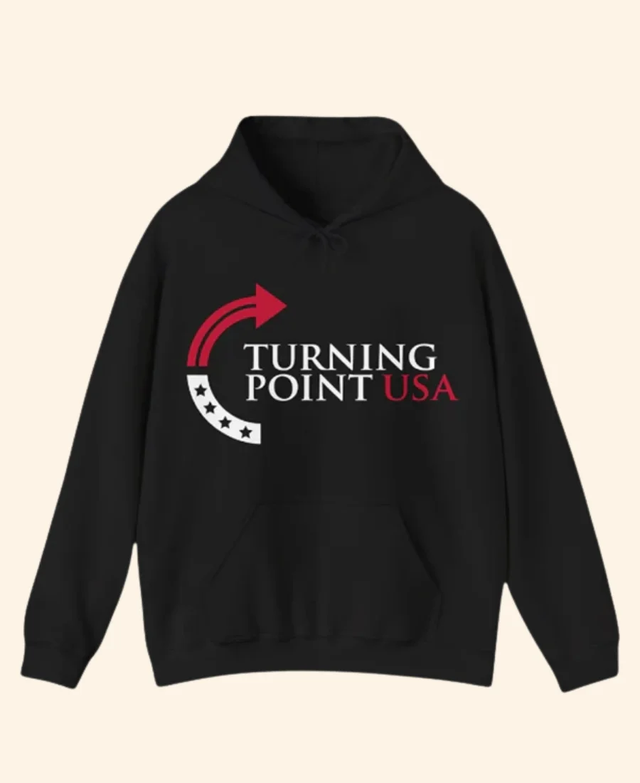 Turning Point USA Justin Bieber Hoodie Black Front Image