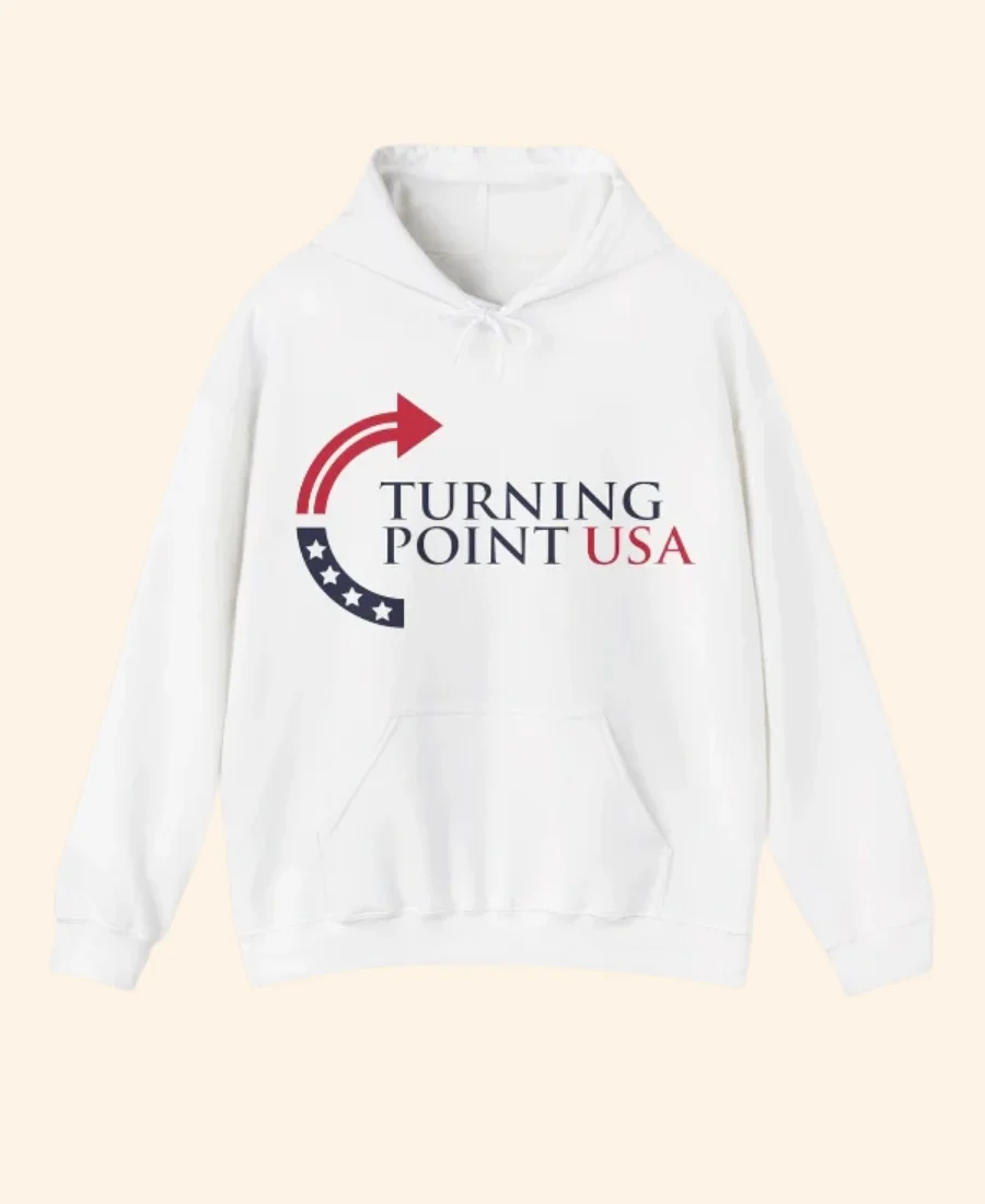 Turning Point USA Justin Bieber Hoodie White Front Image