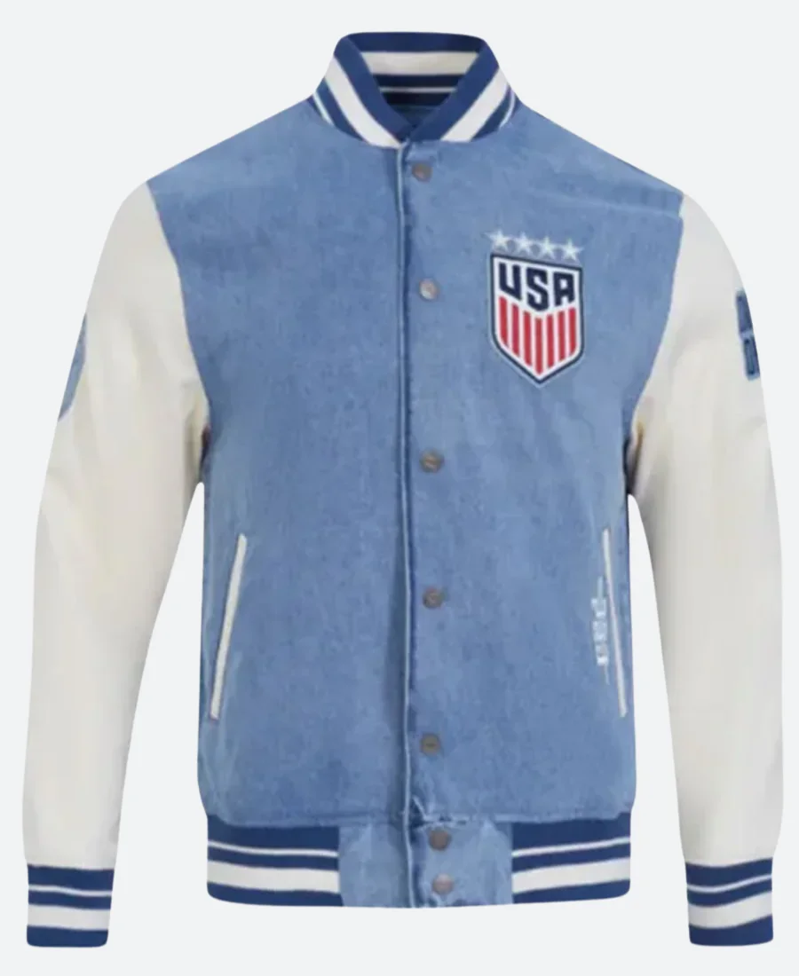 US Soccer 2025 Denim Varsity Jacket
