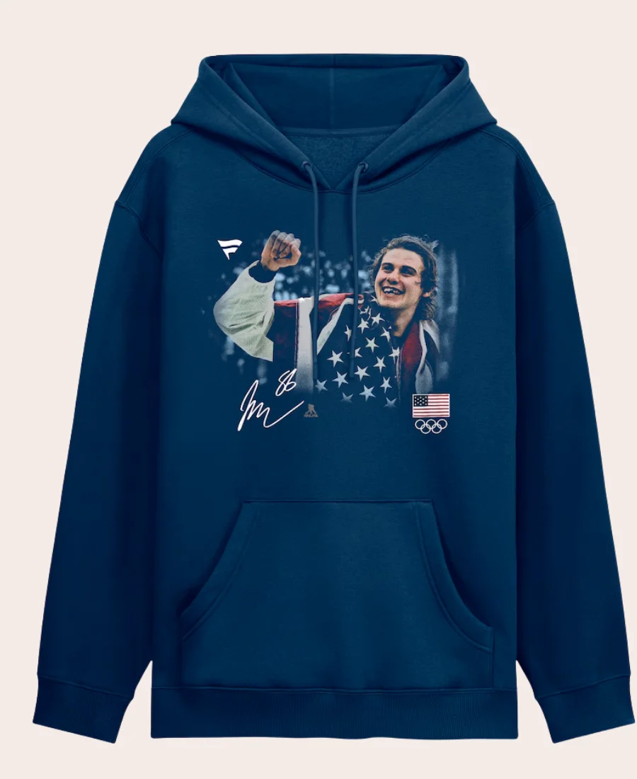 USA Hockey Jack Hughes Medal Moment Hoodie Front Image
