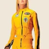 Uma Thurman Kill Bill Yellow Leather Jacket Front Image