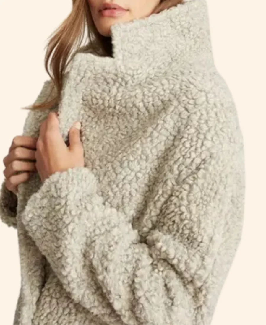 Under The Christmas Sky Kat Butler Sherpa Coat Zoom Image