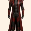 Vampire Leather Halloween Trench Coat Front Image