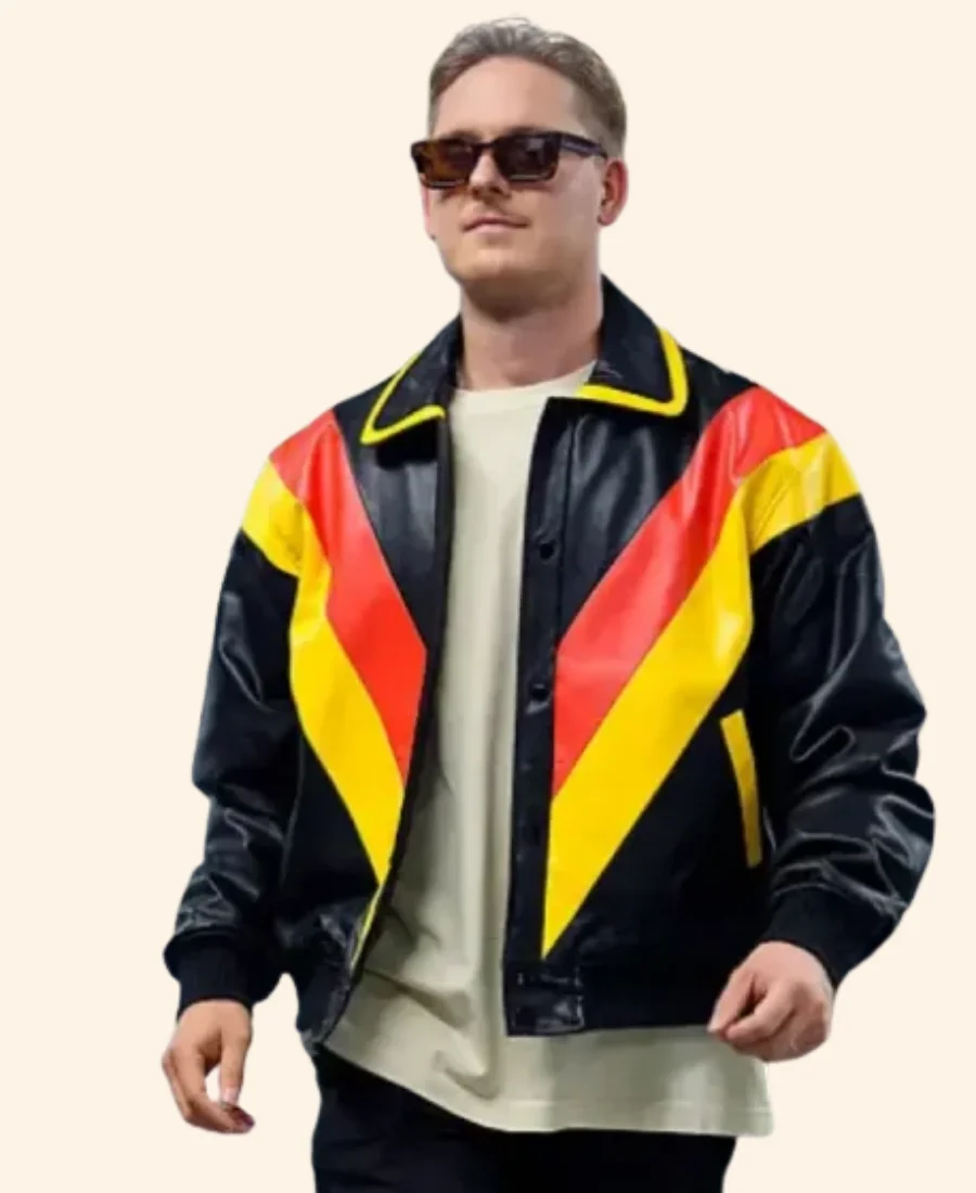 Vancouver Canucks Kevin Lankinen Leather Jacket Full Image