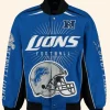 Vintage Detroit Lions Blue Racing Jacket Front Image