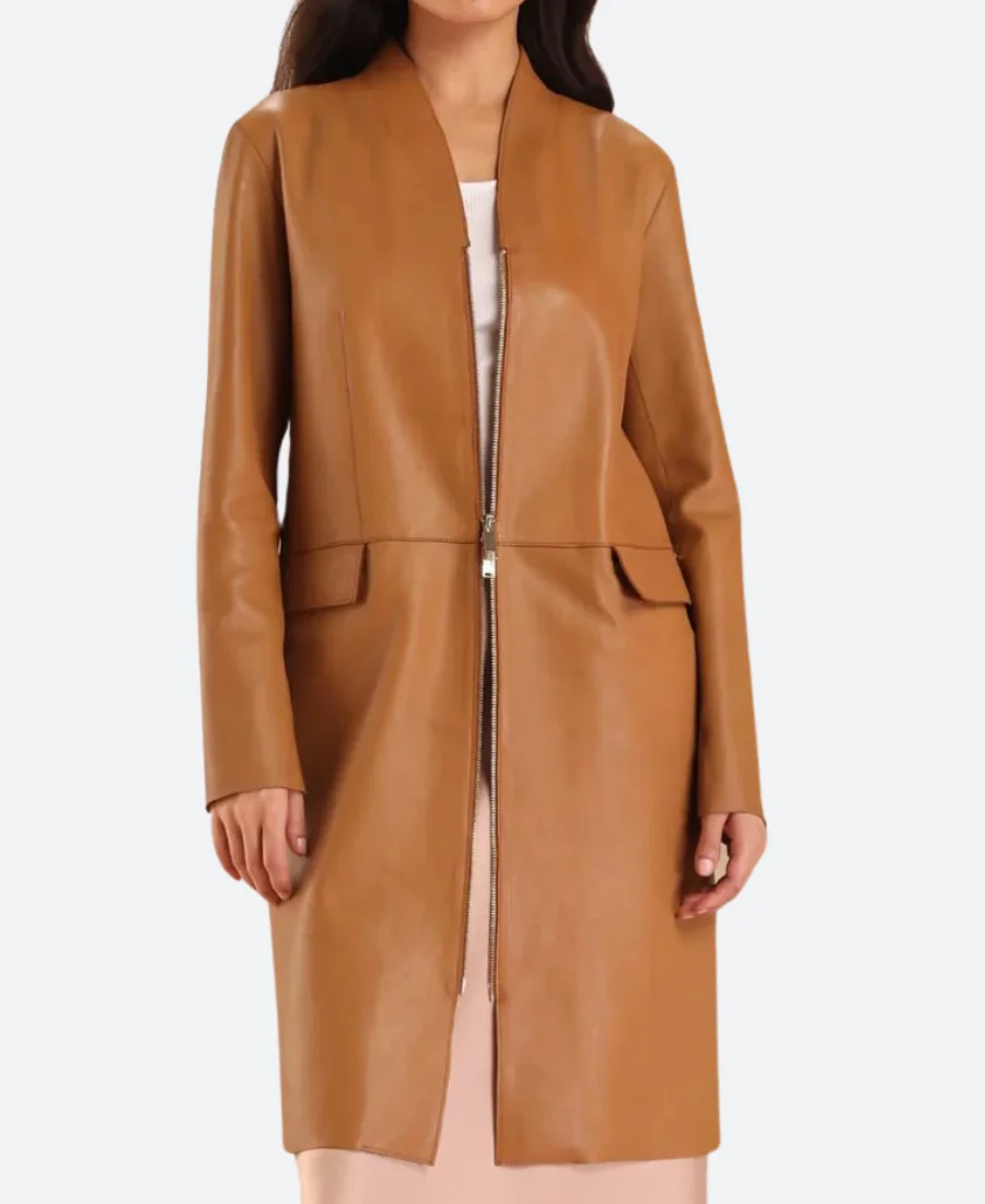 Virgin River S06 Melinda Monroe Leather Trench Coat