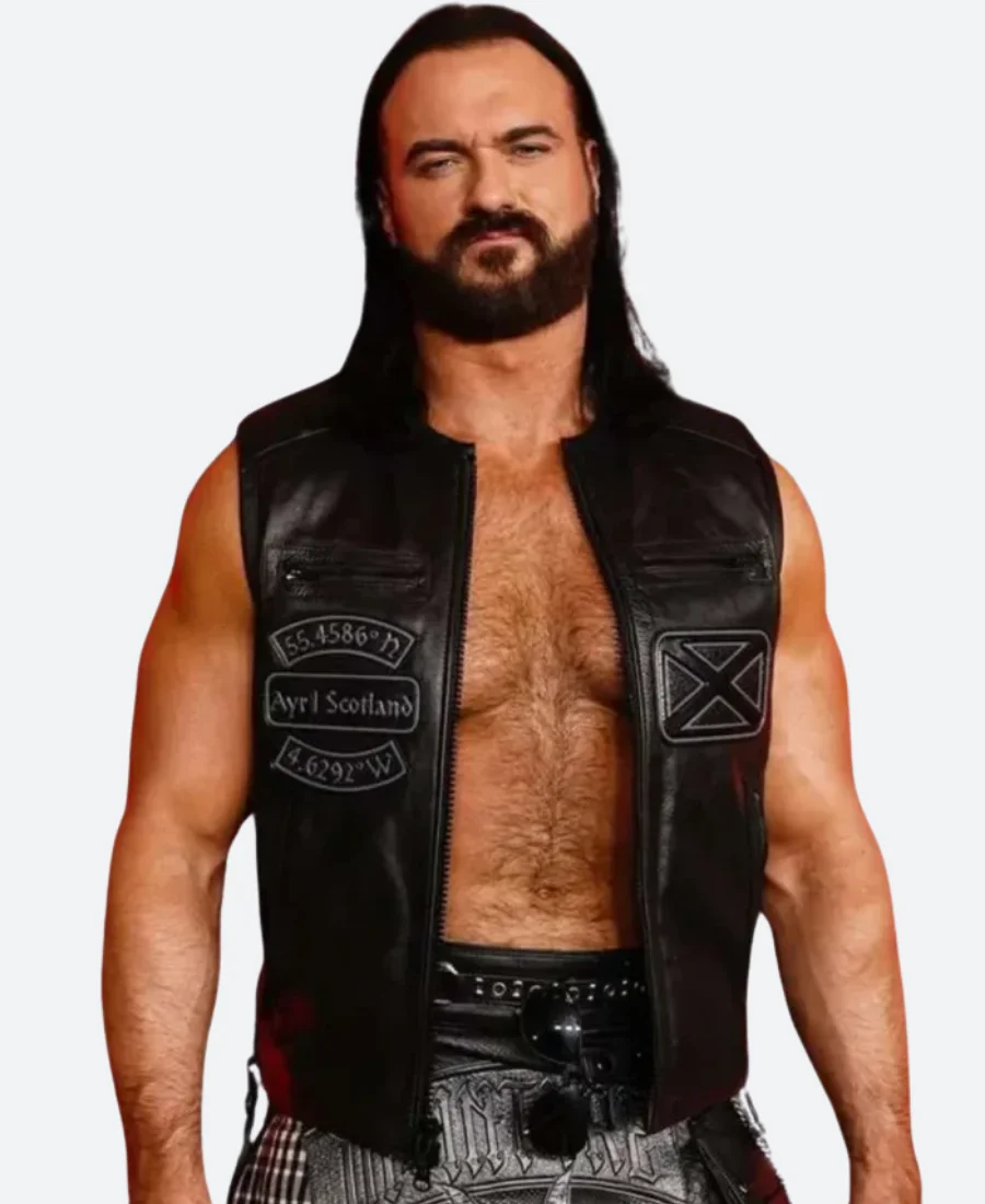 WWE Drew Mcintyre Leather Vest