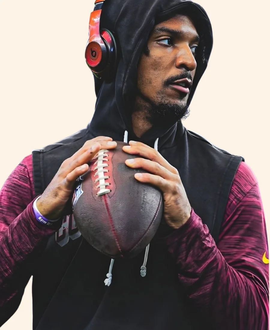 Washington Commanders Jayden Daniels Hoodie Close Image