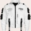 XB-04 White Short Bomber Jacket Front Image