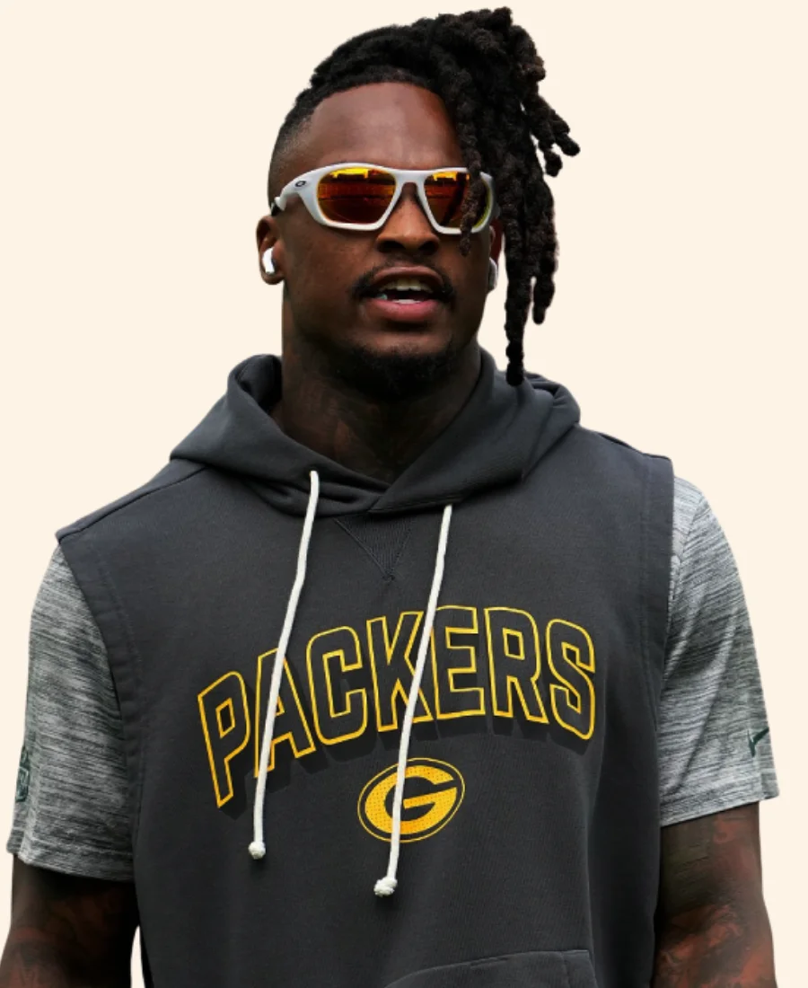 Xavier McKinney Packers Sideline Hoodie Front
