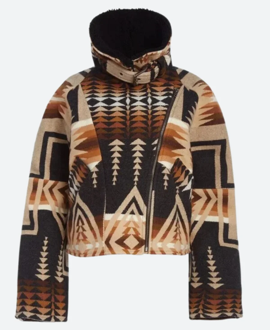 Yellowstone Beth Dutton Aviator Collar Jacket
