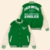Zach Bryan x Eagles Letterman Jacket Front And Back Image