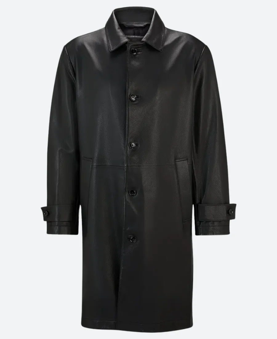 Zayn Malik US Open Leather Trench Coat